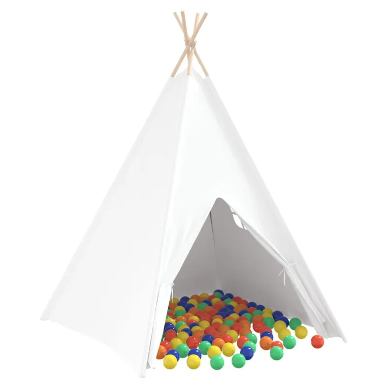 Teepee palapinė Balta 120 x 120 x 150 cm Audinys ir plastikas