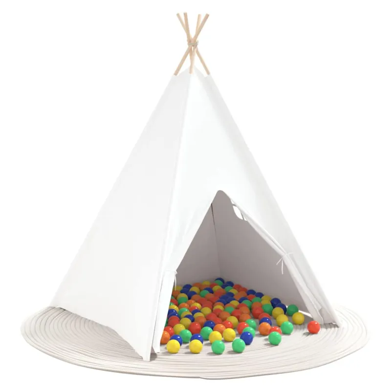 Teepee palapinė Balta 120 x 120 x 150 cm Audinys ir plastikas