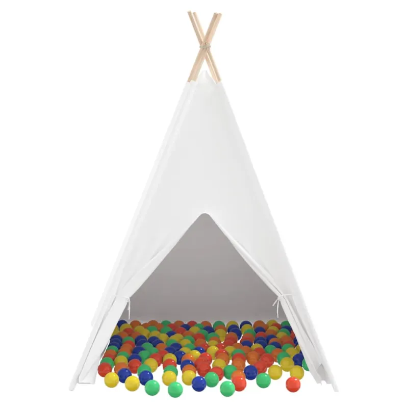 Teepee palapinė Balta 120 x 120 x 150 cm Audinys ir plastikas