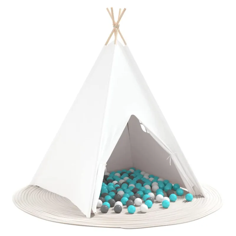 Teepee palapinė Balta 120 x 120 x 150 cm Audinys ir plastikas