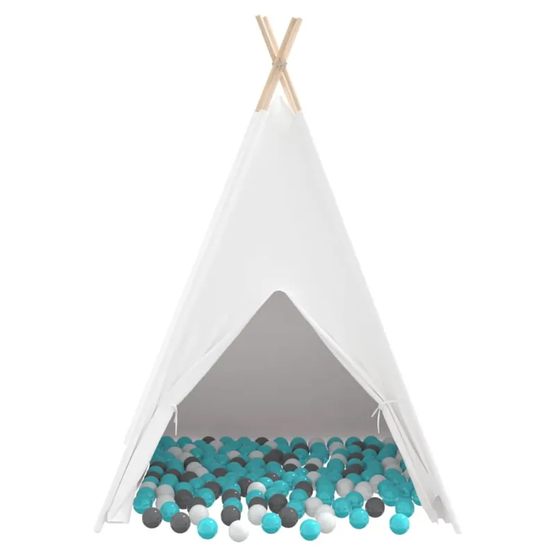 Teepee palapinė Balta 120 x 120 x 150 cm Audinys ir plastikas
