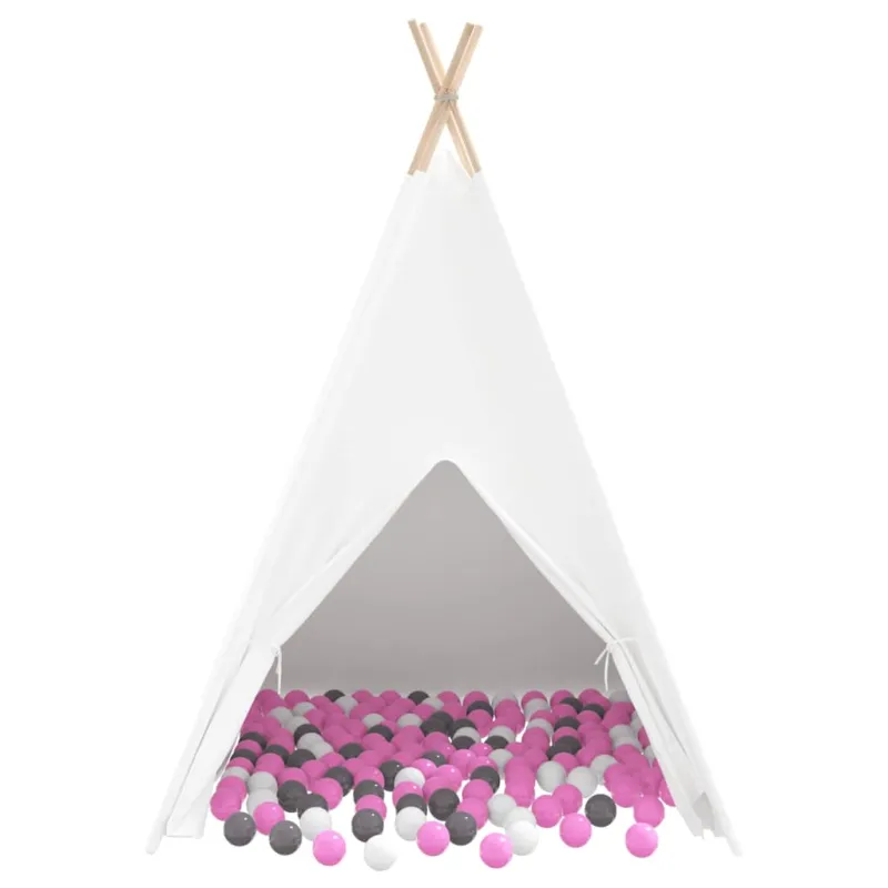 Teepee palapinė Balta 120 x 120 x 150 cm Audinys ir plastikas