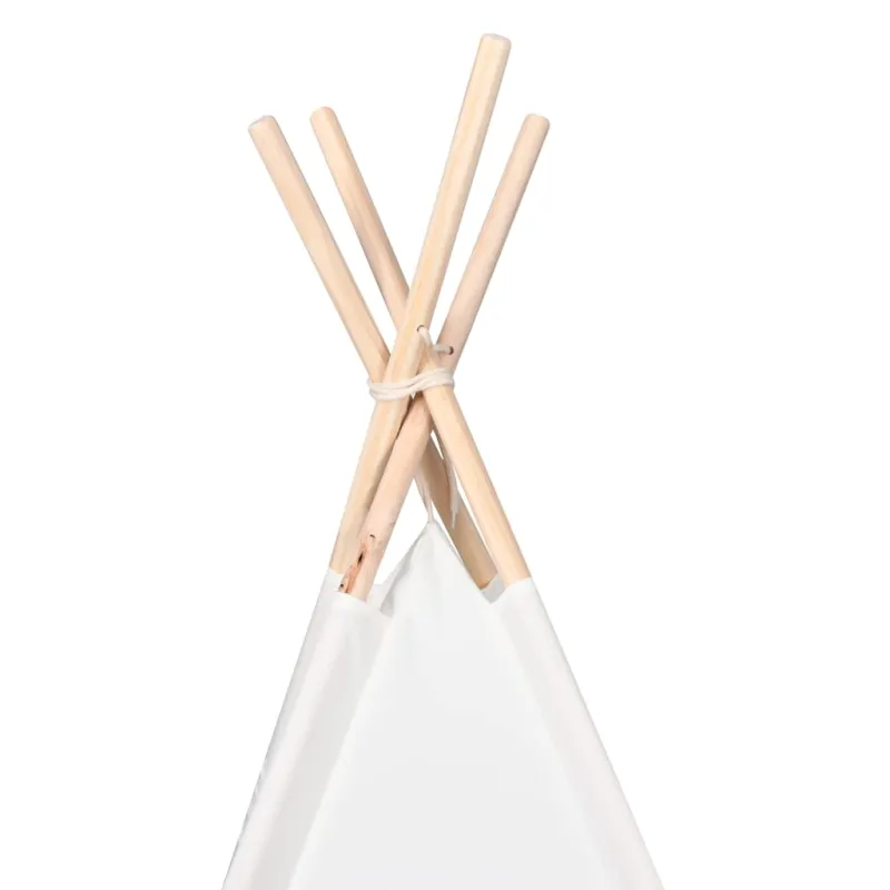 Teepee palapinė Balta 120 x 120 x 150 cm Audinys ir plastikas