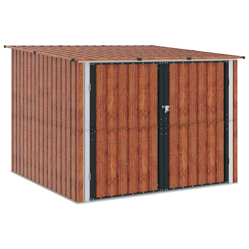 Dviračių Sandėlis 3 pcs Ruda 216 x 207 x 158 cm Metalas