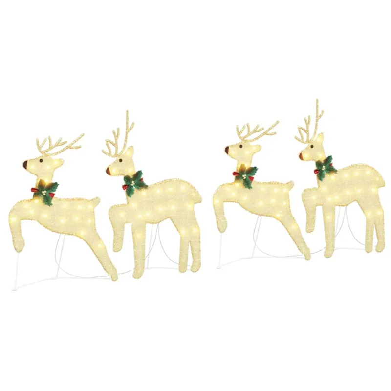 LED elniai 4 pcs Auksinė audinys