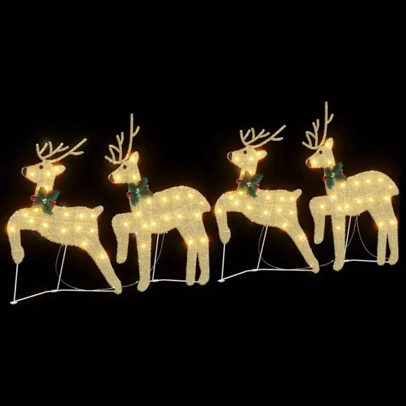 LED elniai 4 pcs Auksinė audinys