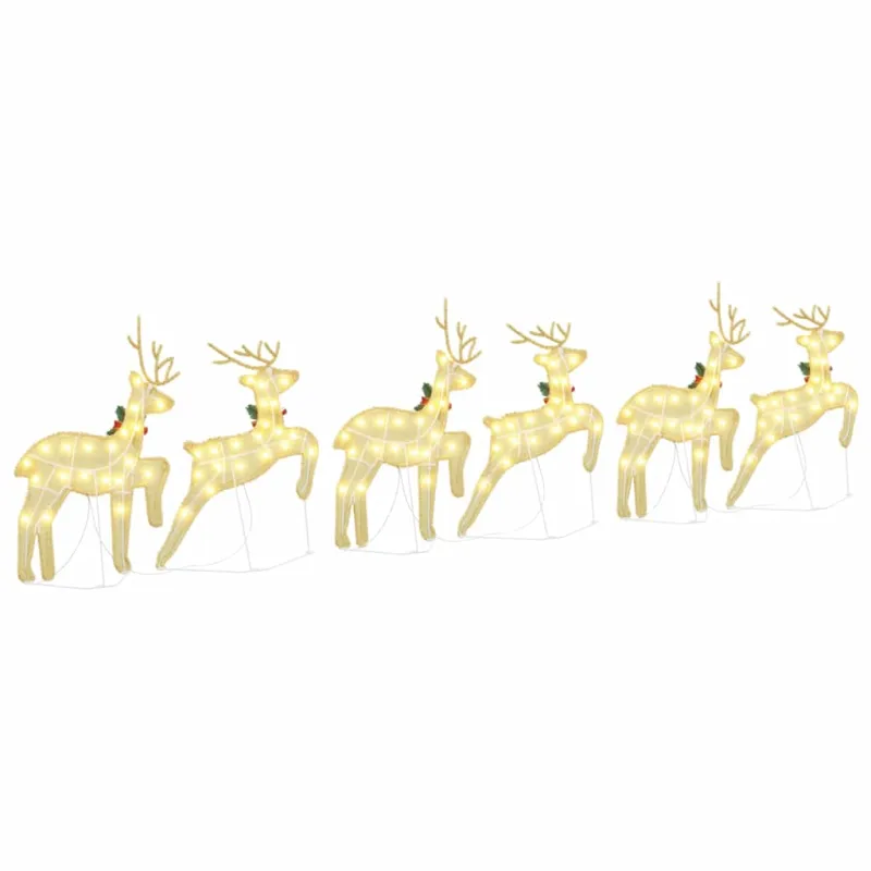 LED elniai 6 pcs Auksinė audinys