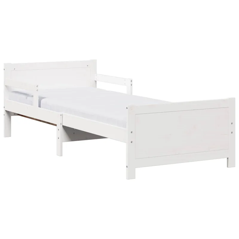 Lovos rėmas su išsiplėčiančiu čiužiniu Balta 80 x 200 cm
