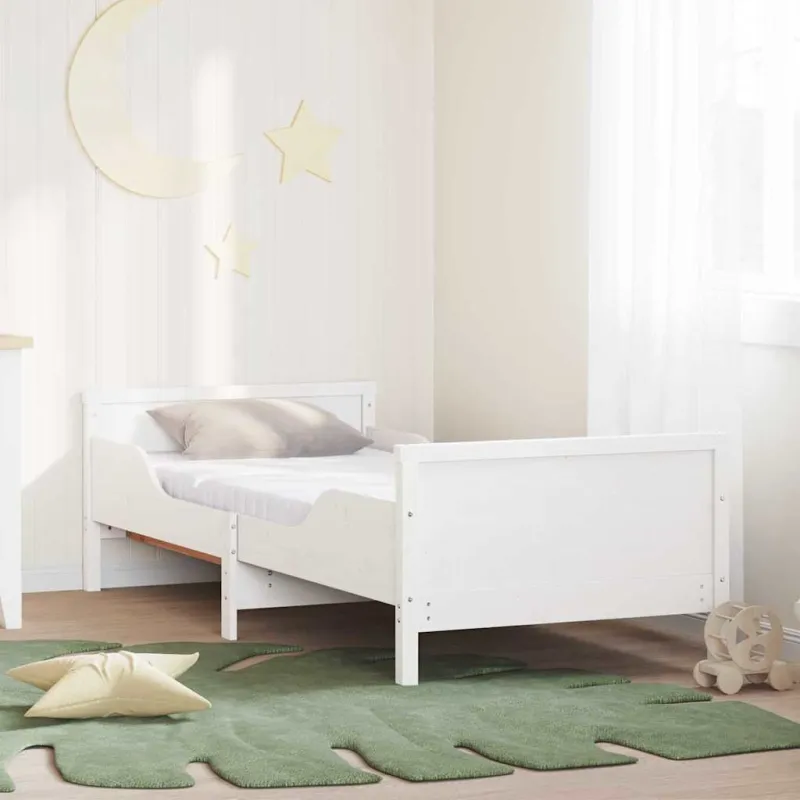 Lovos rėmas su išplečiamu čiužiniu Balta 80 x 200 cm