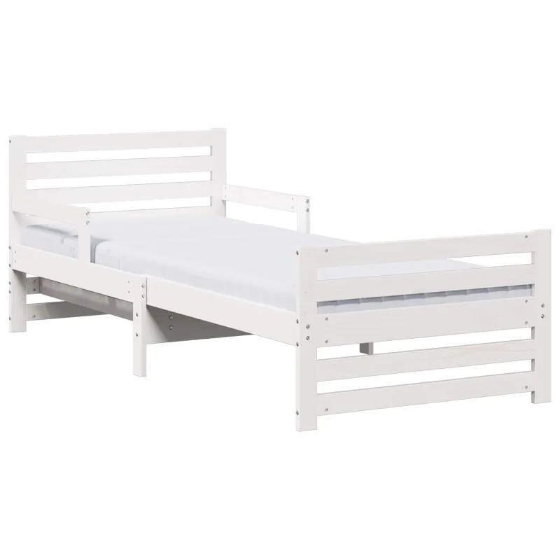 Lovos rėmas su prailginamu čiužiniu Balta 80 x 200 cm