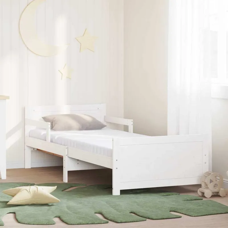 Lovos rėmas su išsiplėčiančiu čiužiniu Balta 80 x 200 cm
