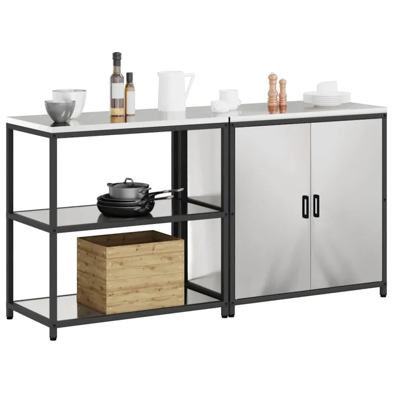 Virtuvės saugojimo rinkinys HATTEM 2 pcs Sidabrinė