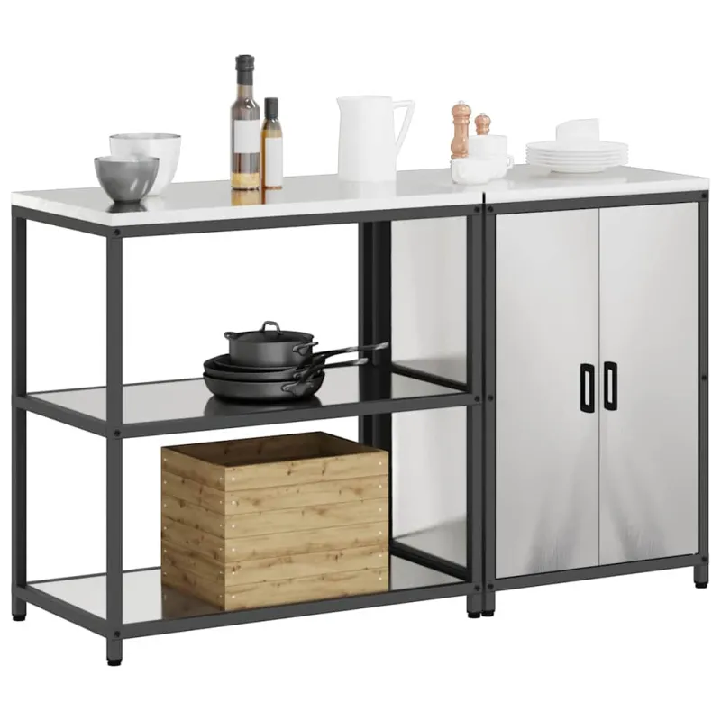 Virtuvės saugojimo rinkinys HATTEM 2 pcs Sidabrinė
