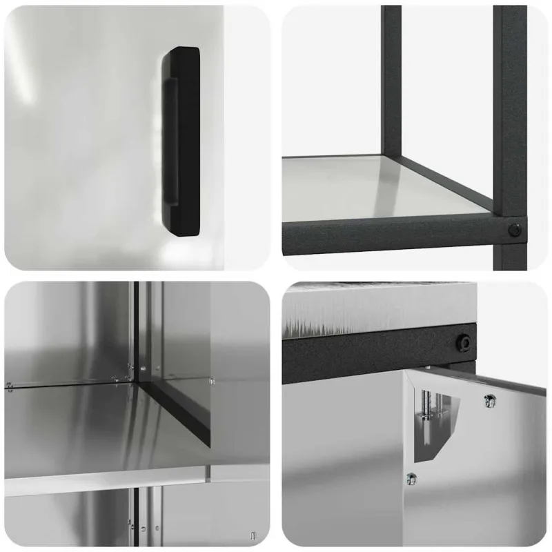 Virtuvės saugojimo rinkinys HATTEM 2 pcs Sidabrinė
