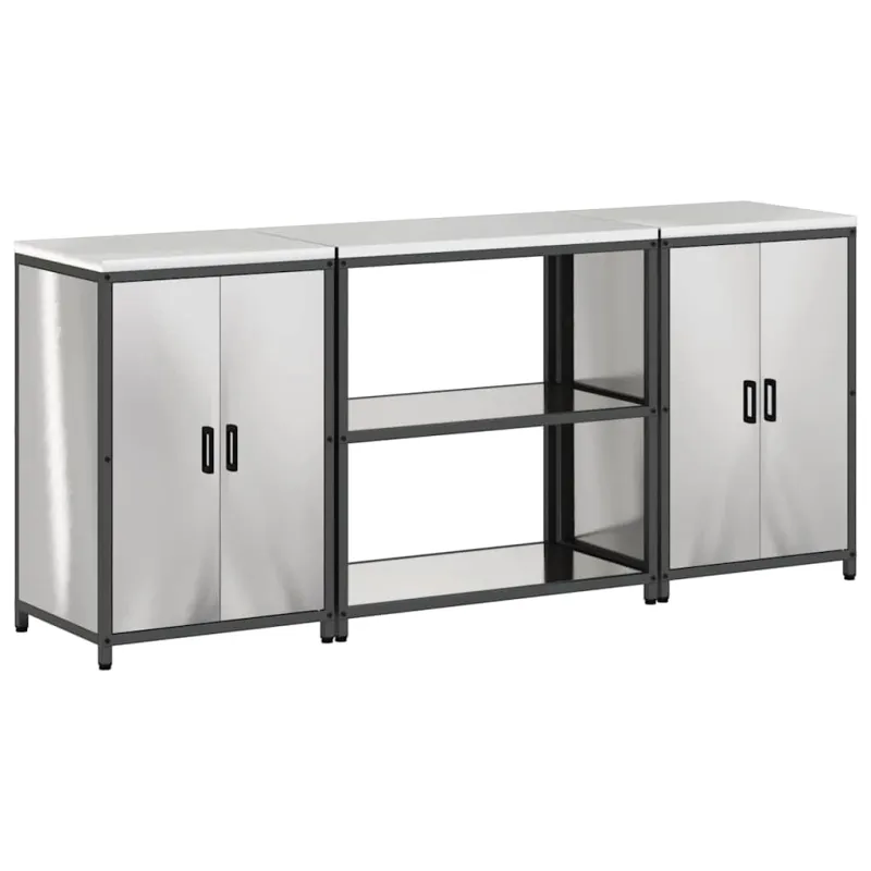 Virtuvės saugojimo rinkinys HATTEM 3 pcs Sidabrinė