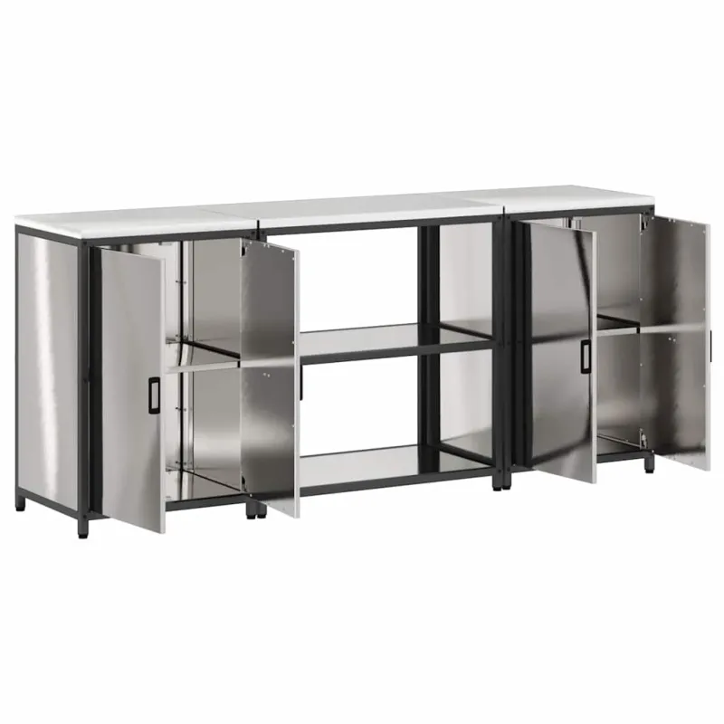 Virtuvės saugojimo rinkinys HATTEM 3 pcs Sidabrinė
