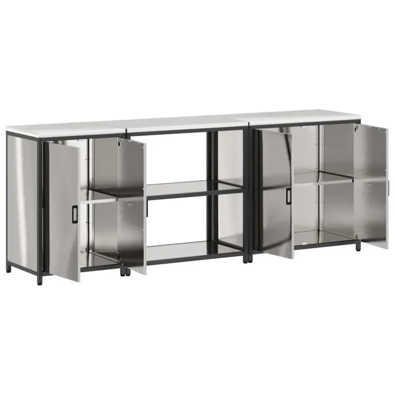 Virtuvės saugojimo rinkinys HATTEM 3 pcs Sidabrinė