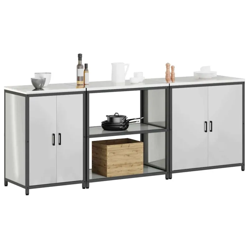 Virtuvės saugojimo rinkinys HATTEM 3 pcs Sidabrinė