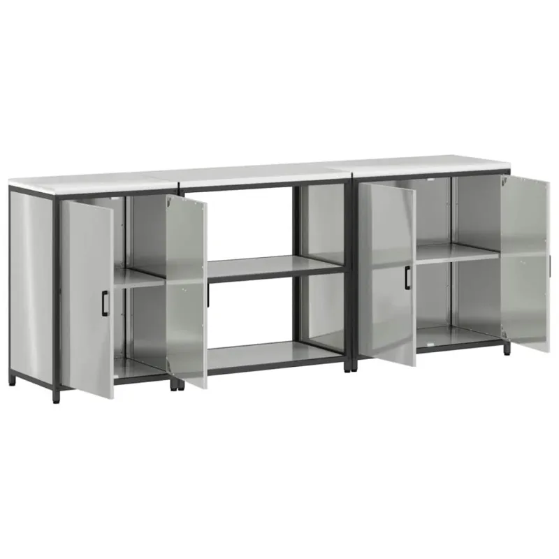 Virtuvės saugojimo rinkinys HATTEM 3 pcs Sidabrinė