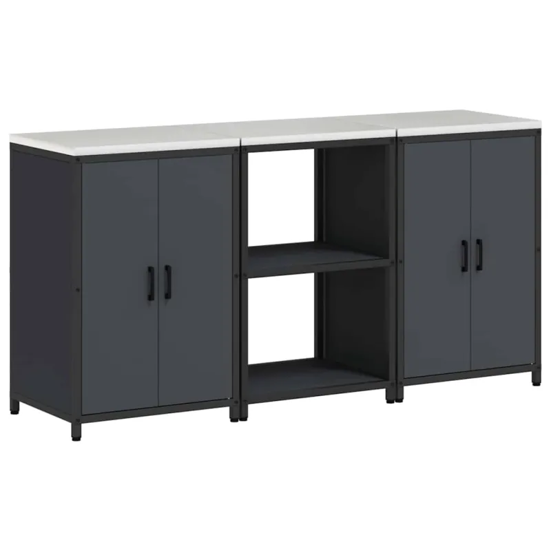 Virtuvės saugojimo rinkinys HATTEM 3 pcs Antracito
