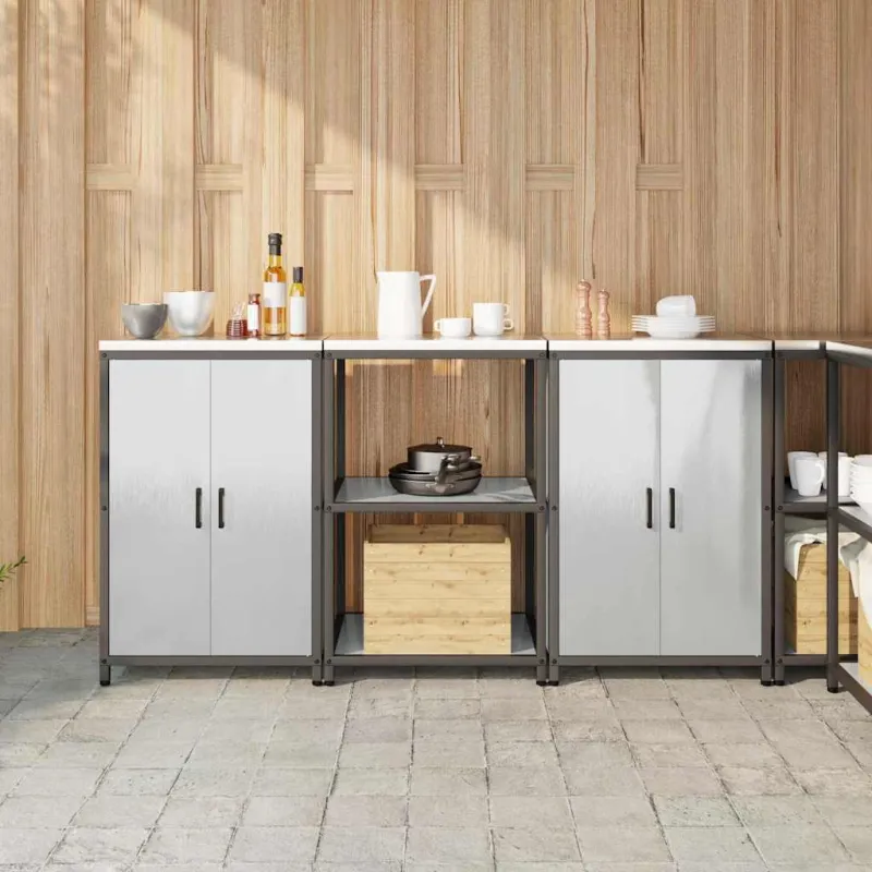 Virtuvės saugojimo rinkinys HATTEM 3 pcs Sidabrinė