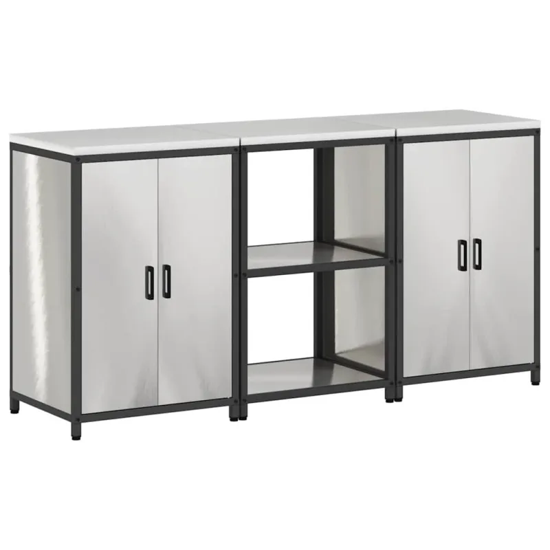 Virtuvės saugojimo rinkinys HATTEM 3 pcs Sidabrinė