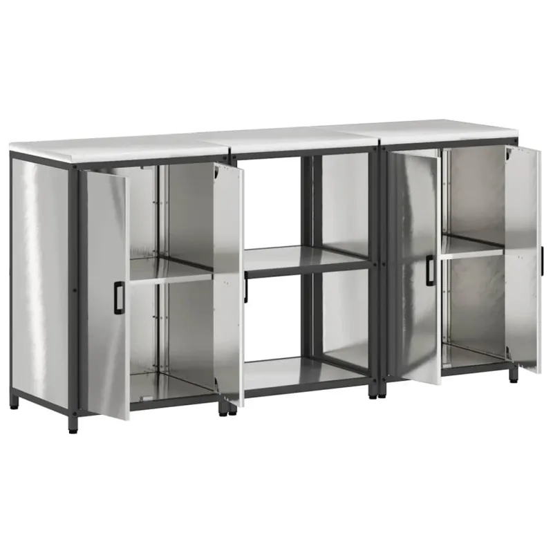 Virtuvės saugojimo rinkinys HATTEM 3 pcs Sidabrinė