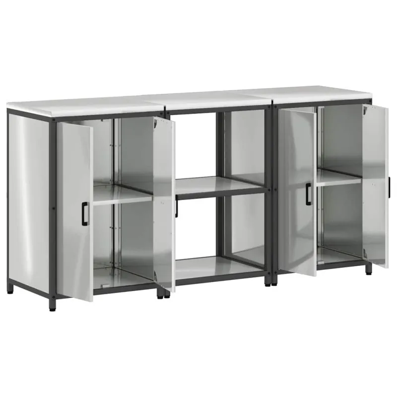 Virtuvės saugojimo rinkinys HATTEM 3 pcs Sidabrinė