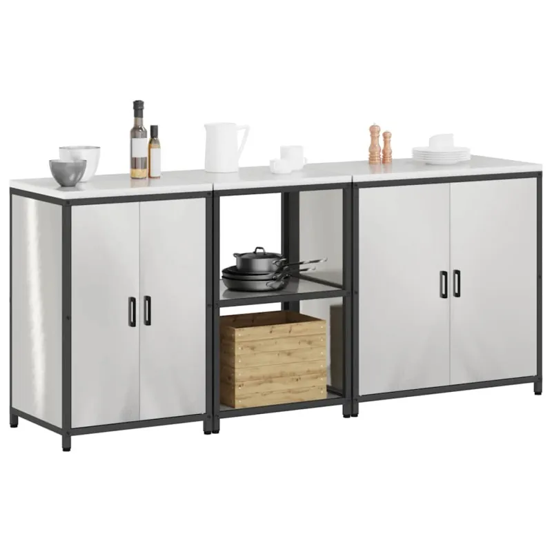 Virtuvės saugojimo rinkinys HATTEM 3 pcs Sidabrinė