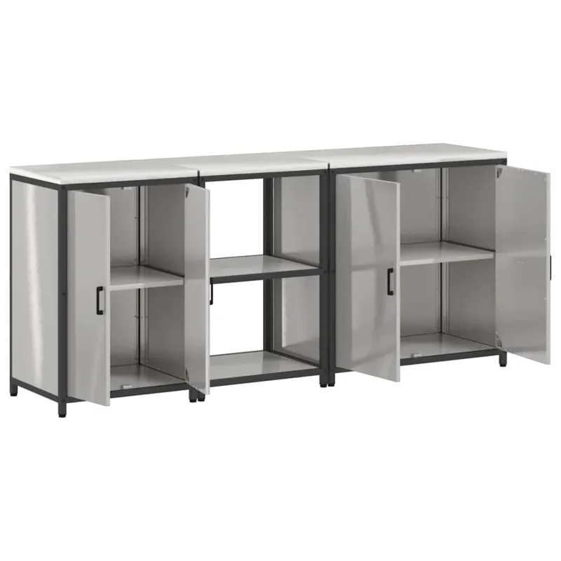 Virtuvės saugojimo rinkinys HATTEM 3 pcs Sidabrinė