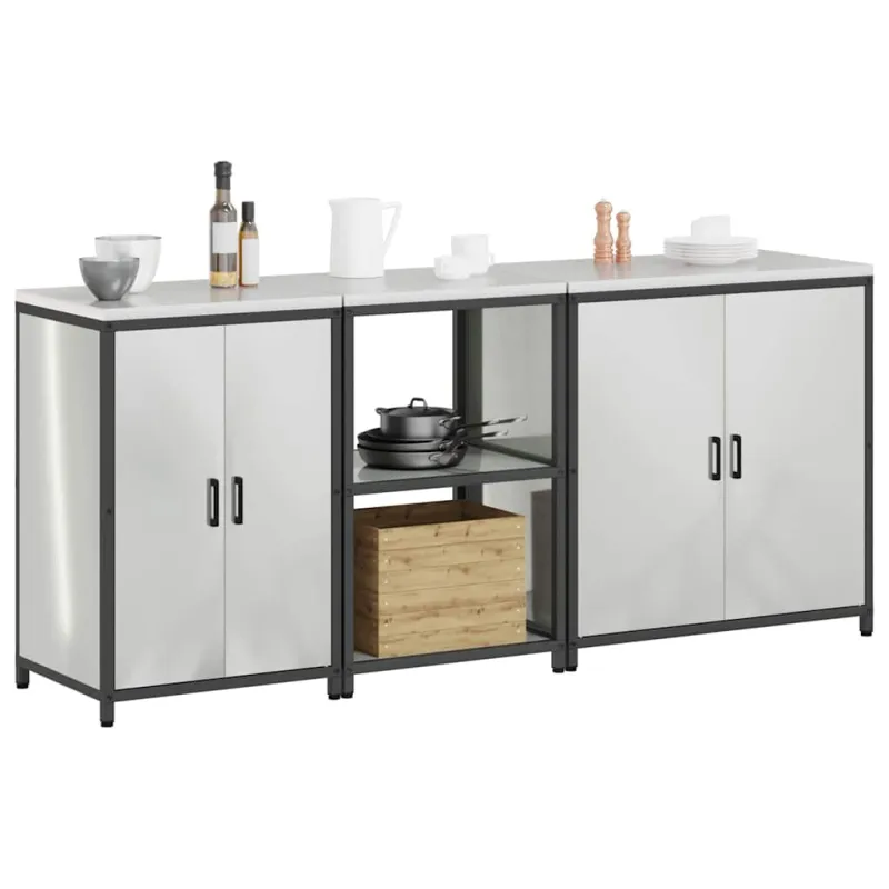 Virtuvės saugojimo rinkinys HATTEM 3 pcs Sidabrinė