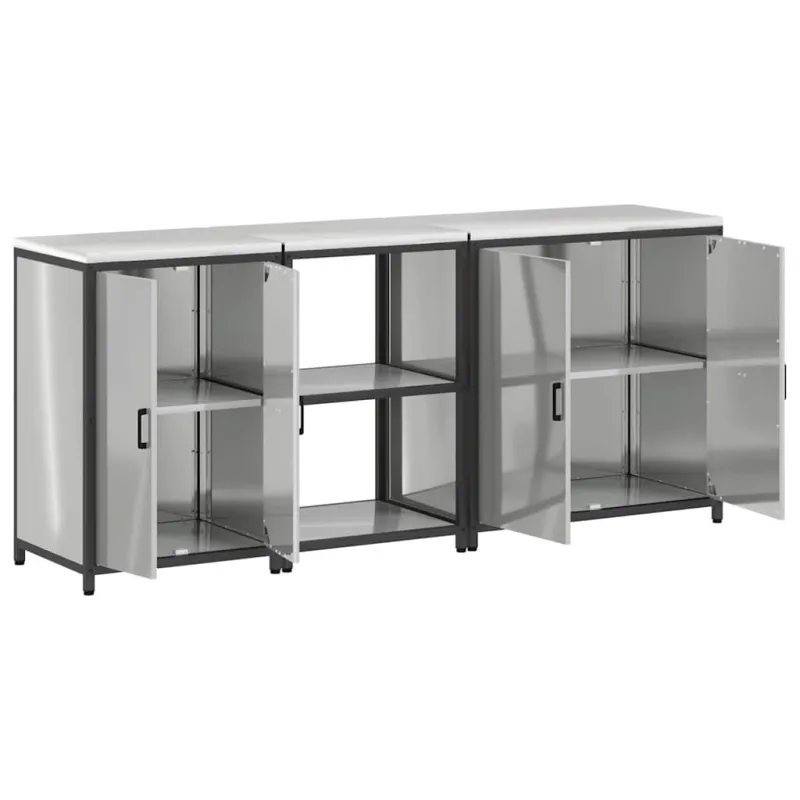 Virtuvės saugojimo rinkinys HATTEM 3 pcs Sidabrinė