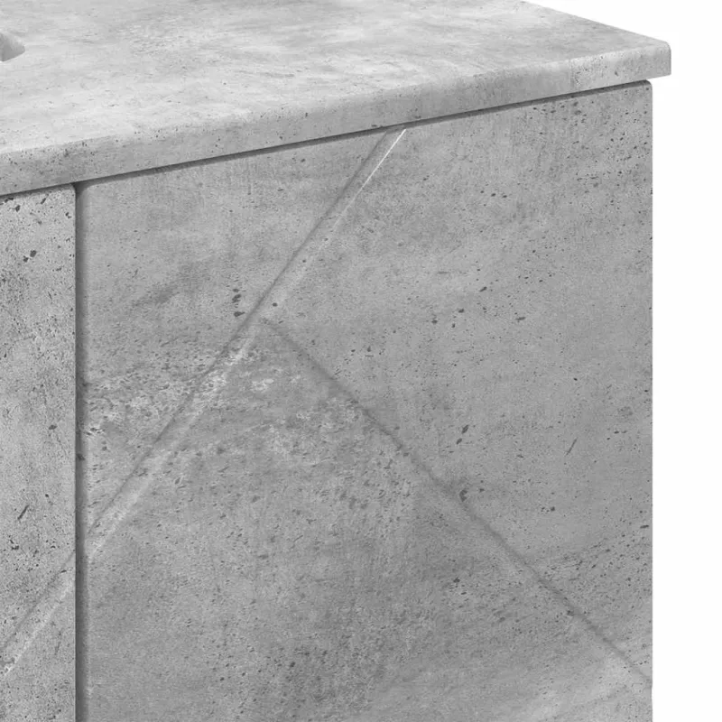 Vonios baldų rinkinys 3 pcs Betono pilka Apdirbta mediena
