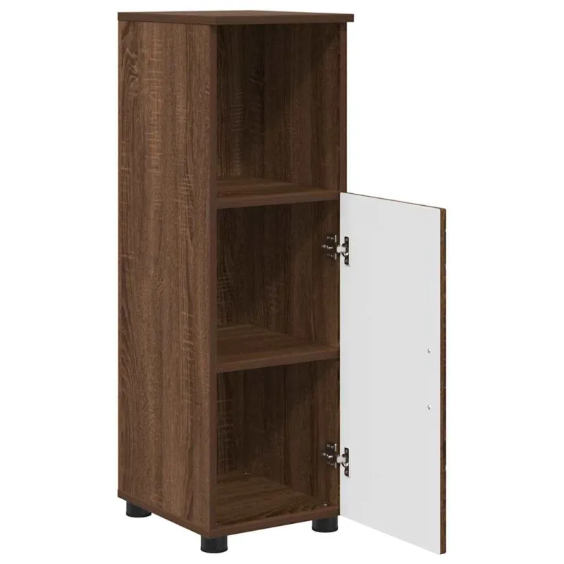Vonios baldų rinkinys su saugykla 3 pcs Rudas ąžuolas