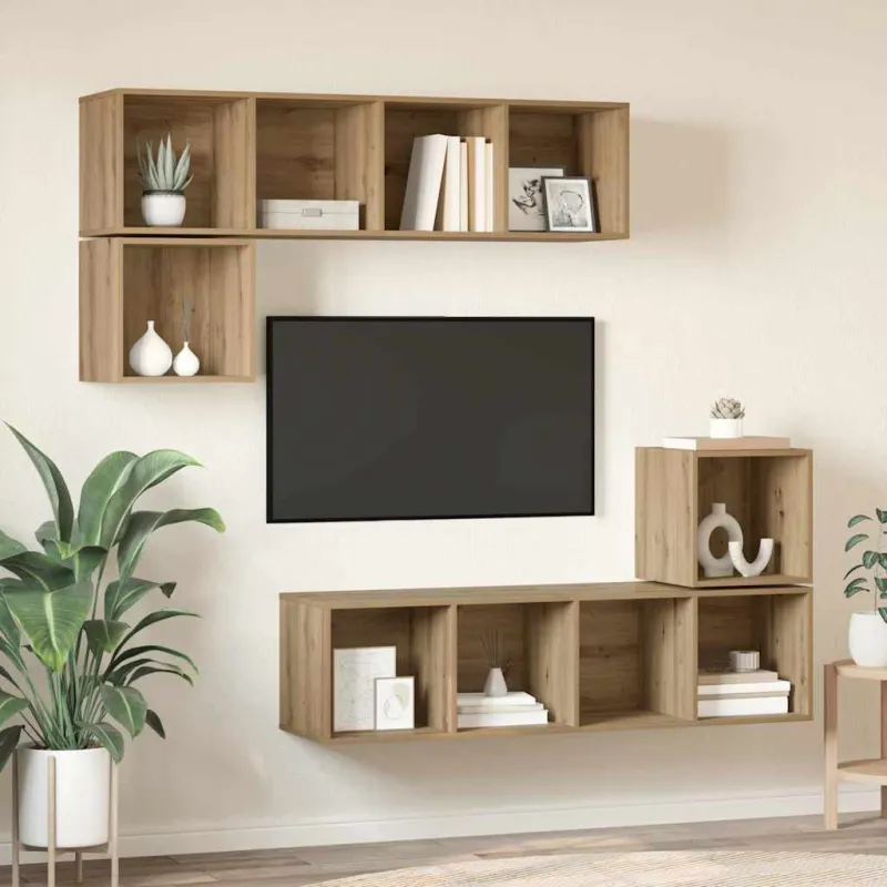 TV spintelių komplektas 4 pcs Amatininkų ąžuolas