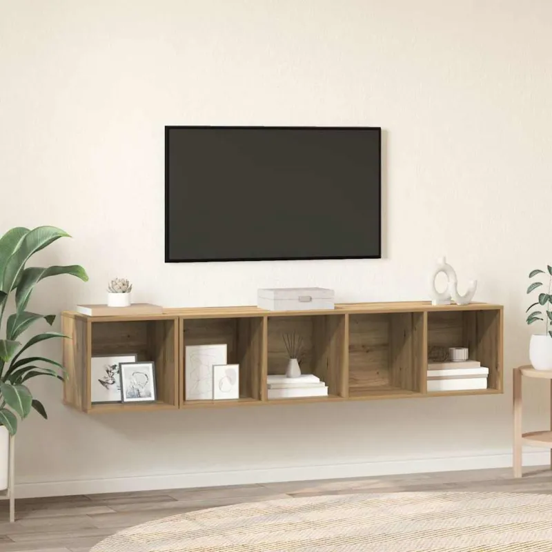 TV spintelės komplektas 2 pcs Amatininkų ąžuolas