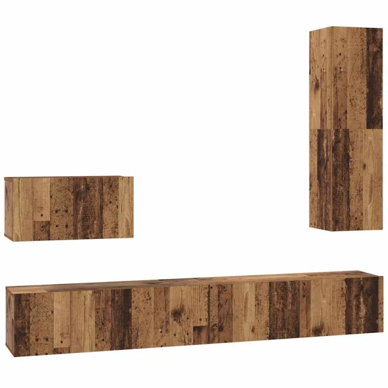 Sieninis televizoriaus stovas 4 pcs Senovinis medis