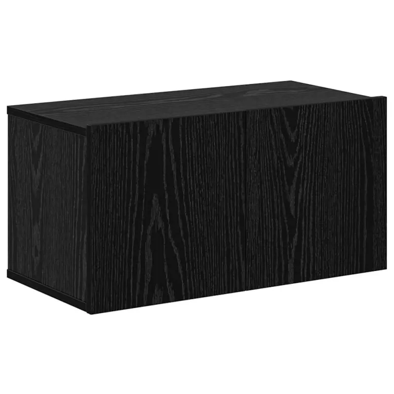 Sieninis televizoriaus stovas 4 pcs Juodas ąžuolas