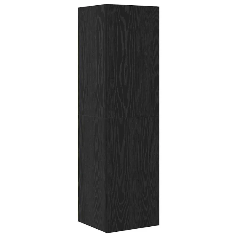 Sieninis televizoriaus stovas 4 pcs Juodas ąžuolas