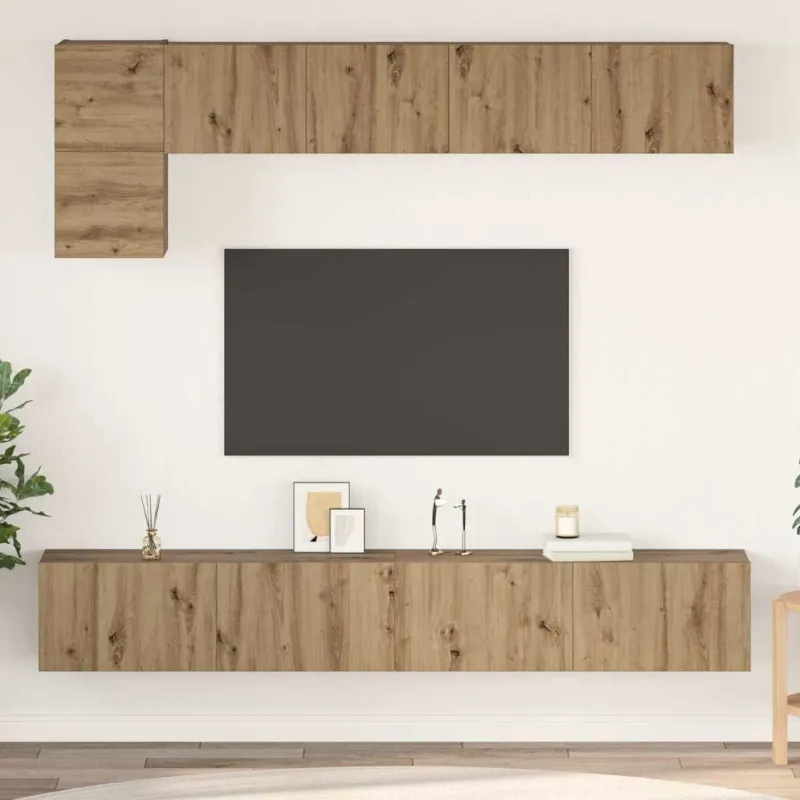 TV spintelių komplektas 5 pcs Amatininkų ąžuolas