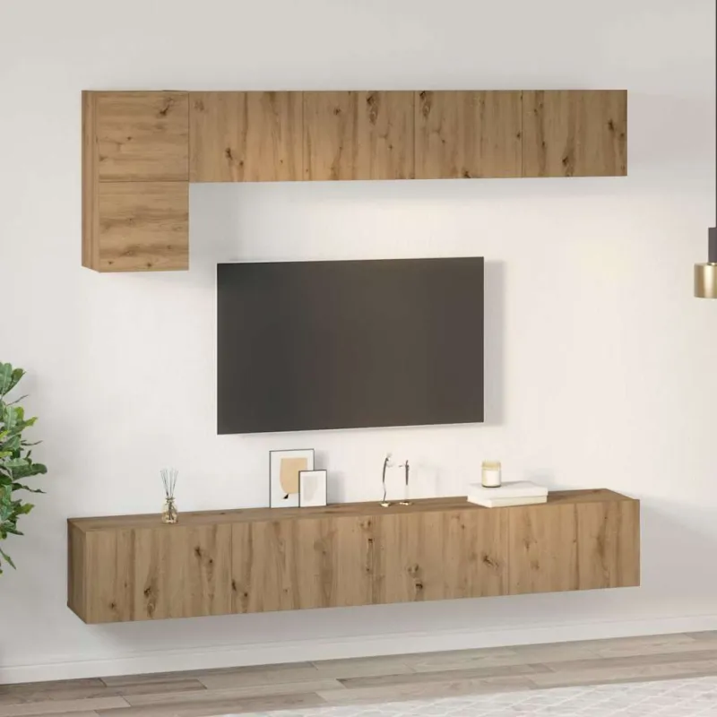 TV spintelių komplektas 5 pcs Amatininkų ąžuolas