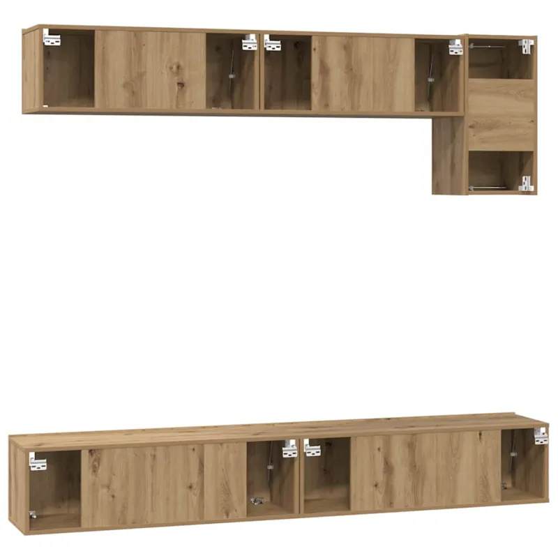 TV spintelių komplektas 5 pcs Amatininkų ąžuolas