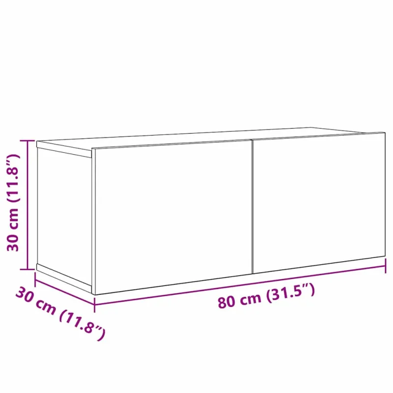 TV spintelių komplektas 5 pcs Senovinis medis Apdirbta mediena