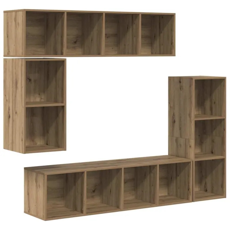 TV spintelių komplektas 4 pcs Amatininkų ąžuolas