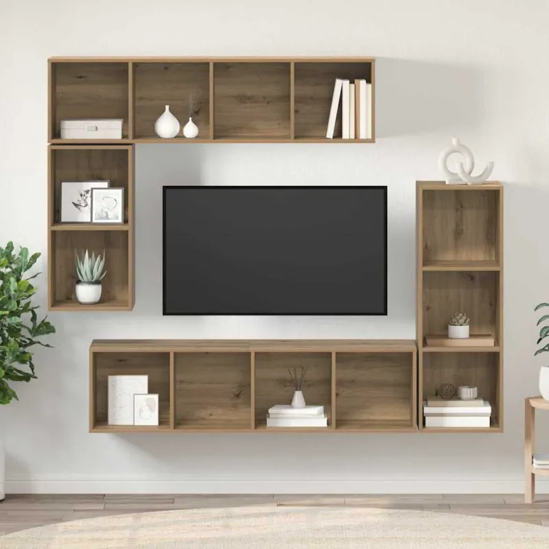 TV spintelių komplektas 4 pcs Amatininkų ąžuolas