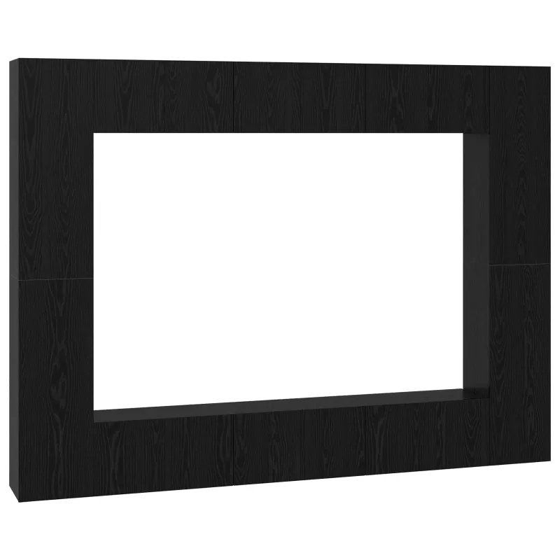TV spintelių komplektas 10 pcs Juodas ąžuolas 30,5 x 30 x 90 cm