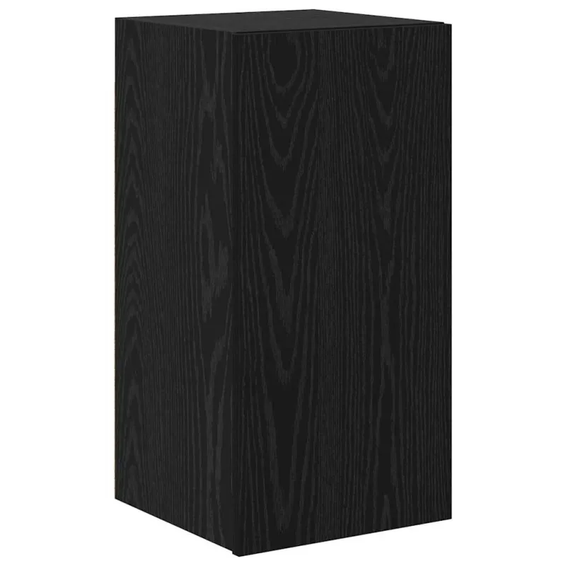 TV spintelių komplektas 4 pcs Juodas ąžuolas Apdirbta mediena