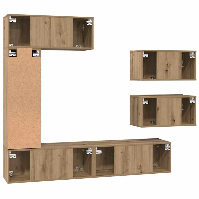 TV spintelių komplektas 6 pcs Amatininkų ąžuolas
