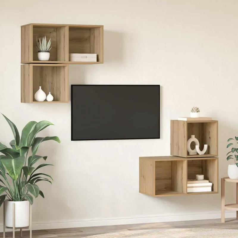 TV spintelių komplektas 4 pcs Amatininkų ąžuolas