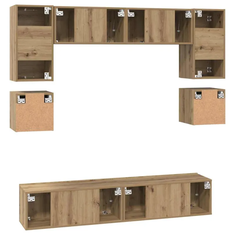TV spintelių komplektas 8 pcs Amatininkų ąžuolas